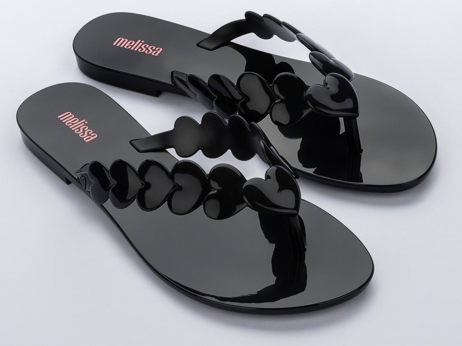 Chanclas Melissa Harmonic Luv Mujer - Negras - Argentina RUA-084926